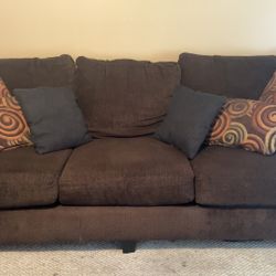 Jordan’s Memory Foam Polyester Chocolate Sofa And Couch Set 