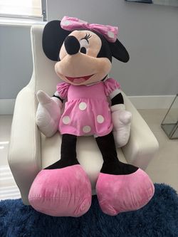 Disney Minnie Mouse Large Plush Doll – Pink Dress & Bow