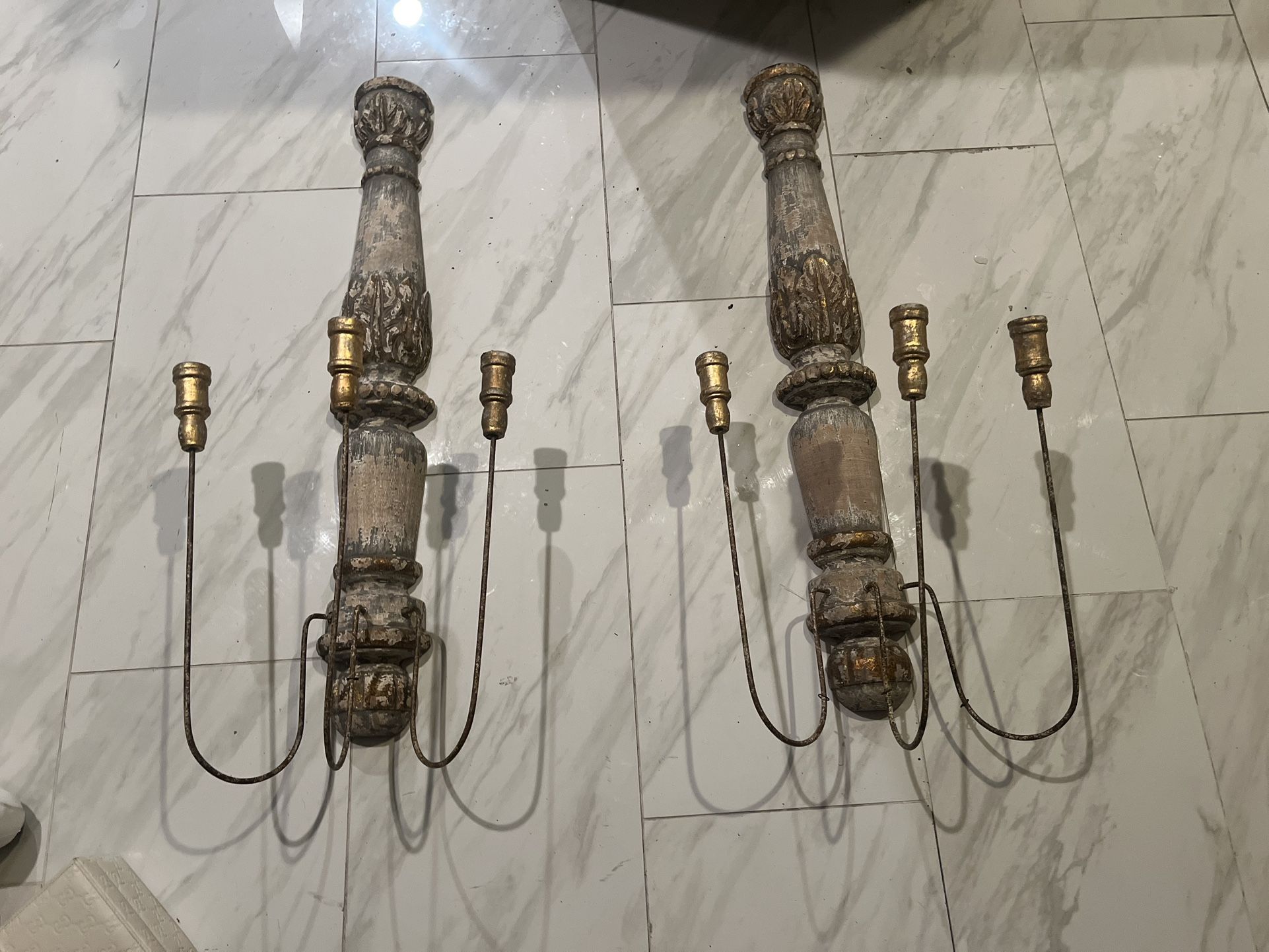 Vintage Extra Large Wall sconces /Candle Holders