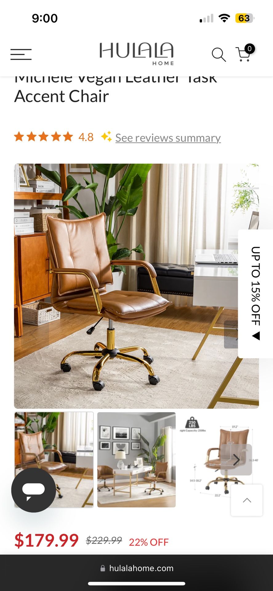 New Brown Office Chair