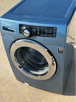 Blue color Front load Samsung washer high efficiency in excellent working condition  extra for delivery same day delivery and installation available