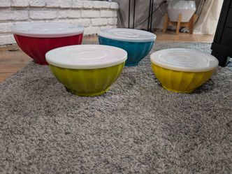 4-Piece Colorful Nesting Mixing Bowl Set with Lids
