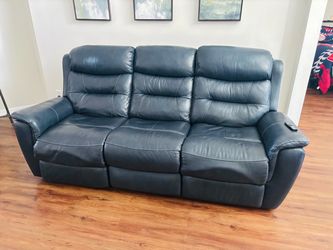 Sabella Navy leather living room