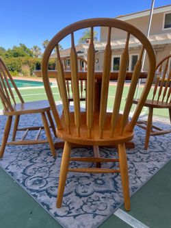 Round wooden table