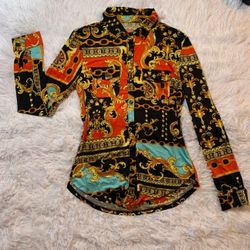 Chain Print Top