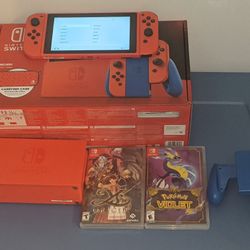 Nintendo Switch | Mario themed | Two Games | Joycon Holder | Box | Dock