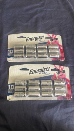 Brand new Energizer 123 batteries 2-12 packs. 24 batteries total.