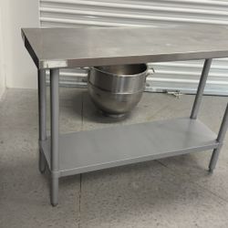 48” x 18” Work table - excellent for small spaces or Food Truck 