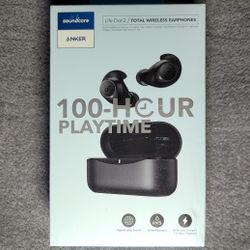 ANKER Soundcore Life Dot 2 Sweat proof Wireless Bluetooth Earbuds BLACK - NEW UNOPENED