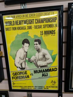George Foreman vs Muhammad Ali World Heavyweight Championship Vintage-Style Boxing Poster Wall Art