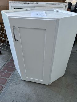 White Corner Wall Cabinet