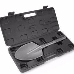 XtremepowerUS Hex Shank Clay Spade Scoop Shovel Bit, with Case