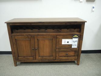 Wine Storage Buffet Server - Medium Brown | Sideboard | Credenza
