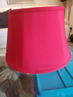 Faux Silk Red Lamp Shade