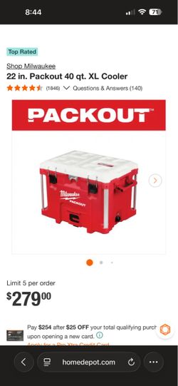 Milwaukee Packout 40 Qt XL Cooler