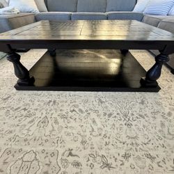 Black Wood Coffee Table 