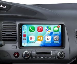 Car Stereo Radio for Honda Civic 2006 2007 2008 2009 2010 2011 Wireless CarPlay Android Auto, 9” Touch Screen, Backup Camera
