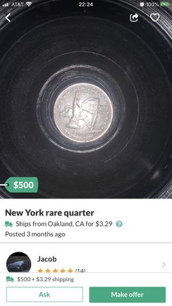 {SUPER RARE} (1) 2001 Gateway To Freedom New York Quarter