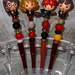 Beaded Pens W/ Charactered Wizarding World 