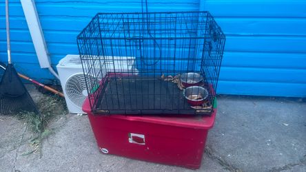 Metal dog cage