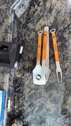 Grill Set 3 Piece NFL Miami Dolphins New