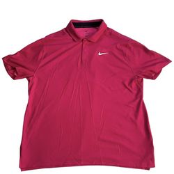 Nike Dri-FIT Tiger Woods Collection Golf Polo Shirt XL Red Leather 
