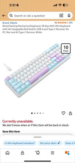 Odycle Wired Gaming Mechanical Keyboard