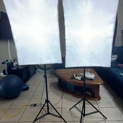 2 Diffused Soft Light Boxes For Photo And Video 