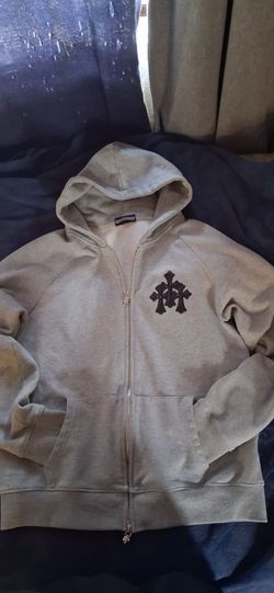 Chrome Hearts Cross Patch Zip-Up Hoodie