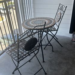 Ceramic table set , color Brown