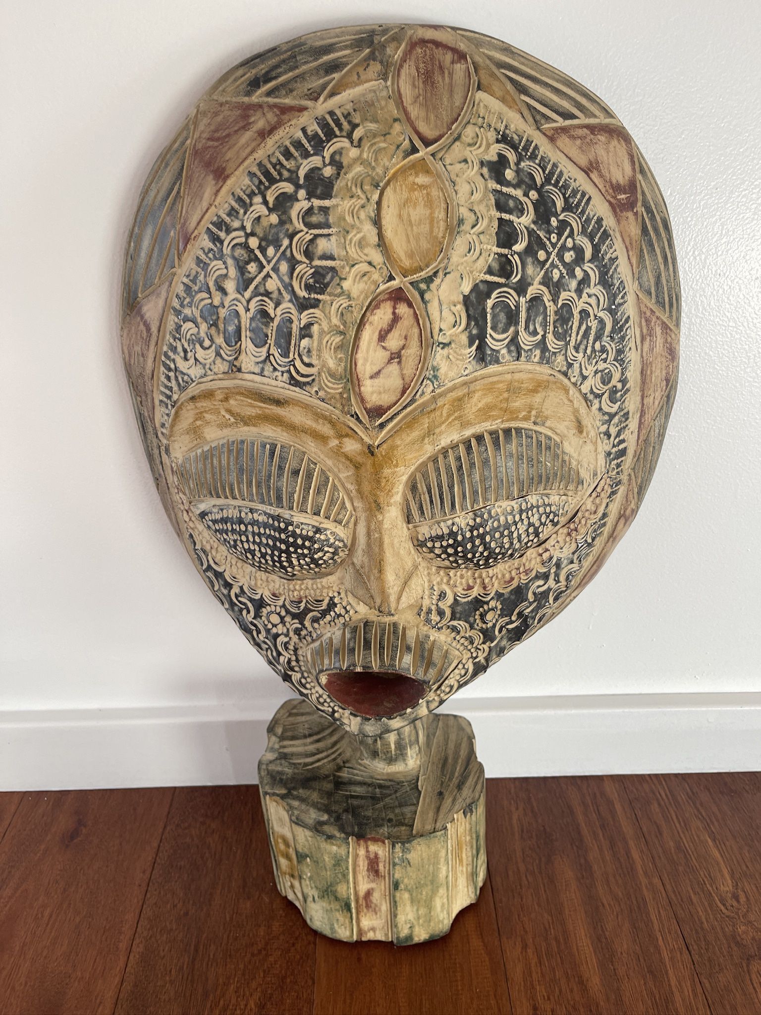 Wooden Mask Stand
