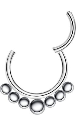 Hypoaergenc tbc 6mm/8mm/10mm G23 Titanium Nose Rings Septum Hinged Hoop Cartilage Segment Ring Helix Rook Tragus Lobe Snug Body Piercing Jewelry