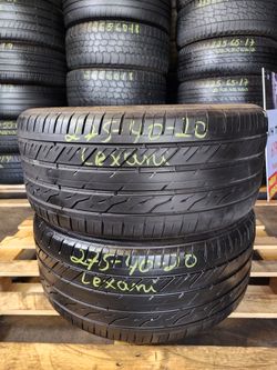 275 40ZRF 20 LEXANI RUN FLAT TIRES 2754020 USED TIRES (PAIR) MOUNT BALANCE INCLUDED