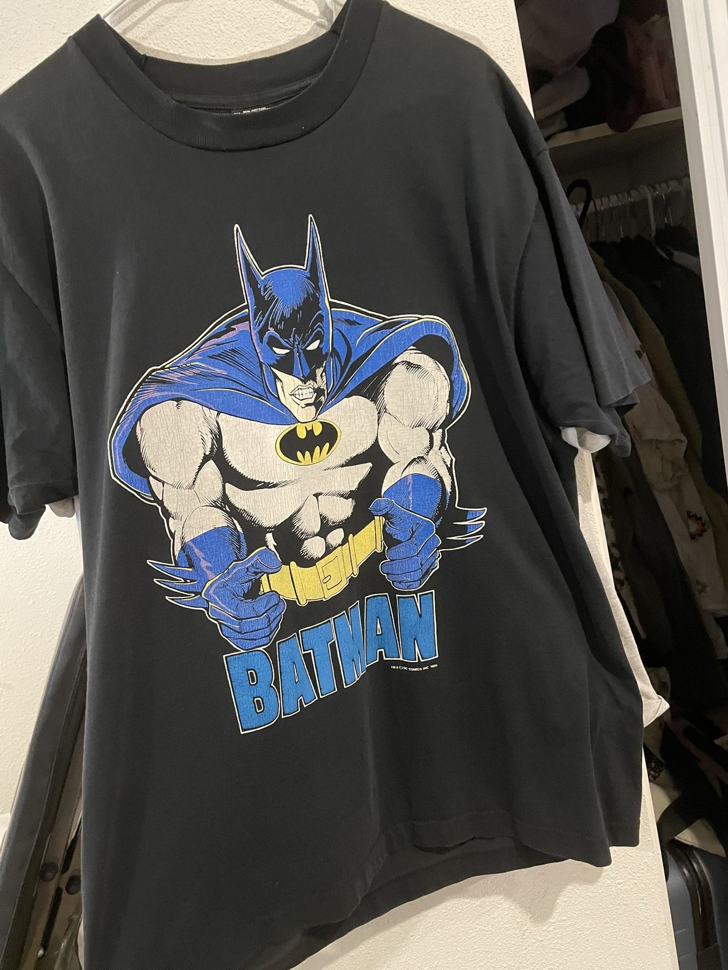 Vintage Batman DC Comics Superhero T Shirt 80s 90s Promo Single