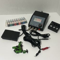 Pro Artist Black Compact Dual Output LCD Digital Tattoo Power Machine Gun Supply