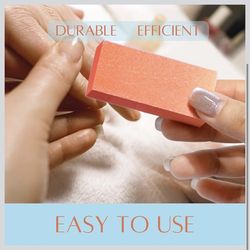 New RED Nail Design Slim Disposable Nail Buffers - 1000 PCS, 100/120 Grit Single-Use Nail Buffing Blocks for Natural & Acrylic Nails - Precision Buffe