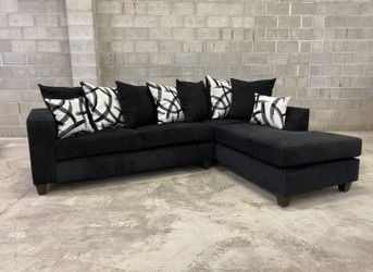 110 Black Sectional Couch 