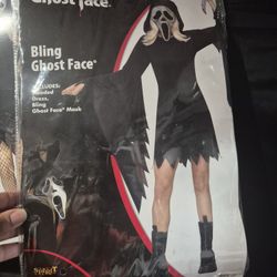 Bling Ghost Face Halloween Costumes Adult