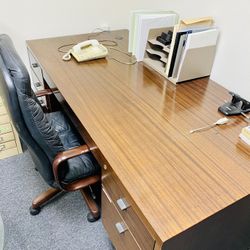 Wooden Home Office Set Desk And Chair