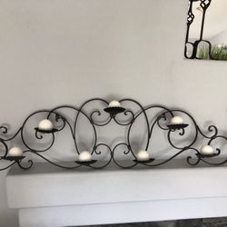 Black Candleholder, Large & Wall-mounted 