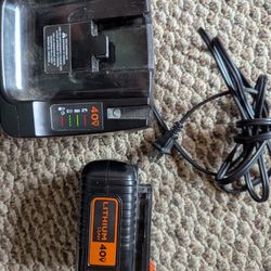 40v Battery Pack + Wall Charger Black Decker 40 V Extended Power Lithium Ion Battery Tools Gardening, Drill, Lawn Mower Milwaukee, Ryobi Li Ion 1.5Ah 