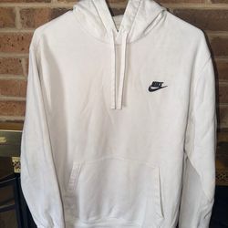 MEN’S SIZE LARGE NIKE WHITE HOODIE SWEATSHIRT
