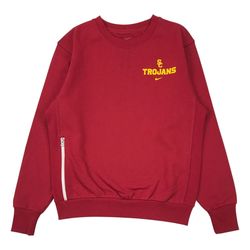 NIKE USC TROJANS SWEATSHIRT MENS SMALL S PULLOVER CREWNECK SWOOSH NCAA FOOTBALL