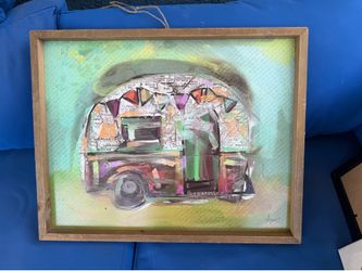 Vintage camper artwork