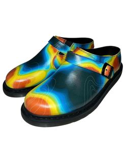 NEW Dr. Martens Isham Mule Clog  Women’s 8 multicolored adjustable strap buckle NWOB