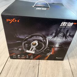 PXN PC Racing Wheel, V3 PRO 180 Degree Universal USB Car Sim Game Steering Wheel with Pedals for Xbox One, Xbox Series S/X, PS3, PS4, Switch 