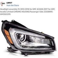$125 Brand New LBRST Headlight Assembly Fit with 2013-2016 for GMC ACADIA Passenger Side