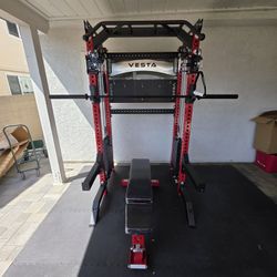 Vesta Pro Series 2in1 Squat Rack | Functional Trainer | 400lb Weight Stack | Commercial Grade | Gym Equipment | FREE DELIVERY🚚