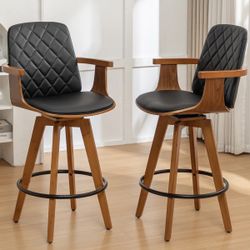 Corrigan studios Sitaram Swivel Bar Stools (Set of 2)