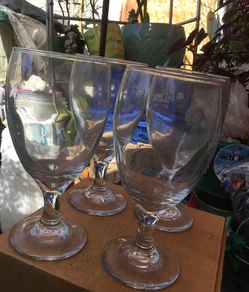 Princess house set de 4 copas antiguas, muy gruesas y grandes